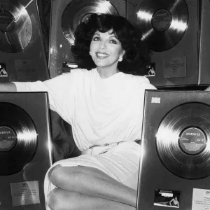 Joan Collins Print - Gold Disc Presentation Photo 1980 Joan Collins Print - Gold Disc Presentation Photo 1980