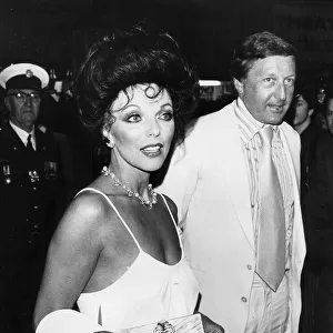 Joan Collins and husband Ron Kass at premiere of The Stud - April 1978