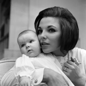 Joan Collins with Four-Month-Old Daughter Tara Newley Print 1964 Joan Collins with Four-Month-Old Daughter Tara Newley Print 1964