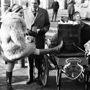 Joan Collins on the set of her new film Subterfuge'. 4th February 1968 Joan Collins on the set of her new film Subterfuge'. 4th February 1968