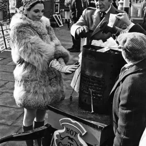 Joan Collins on the set of her new film Subterfuge'. 4th February 1968 Joan Collins on the set of her new film Subterfuge'. 4th February 1968