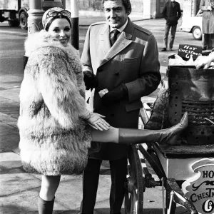 Joan Collins on the set of her new film Subterfuge'. 4th February 1968 Joan Collins on the set of her new film Subterfuge'. 4th February 1968