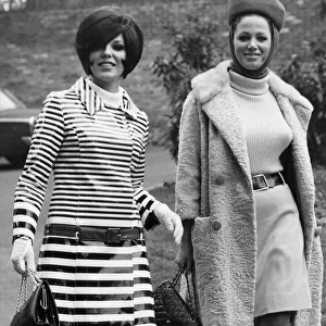 Joan Collins and sister Jackie Collins near her home in Hampstead wearing the latests