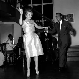 Joan Fontaine actress April 1962 Dances The Twist Joan Fontaine actress April 1962 Dances The Twist
