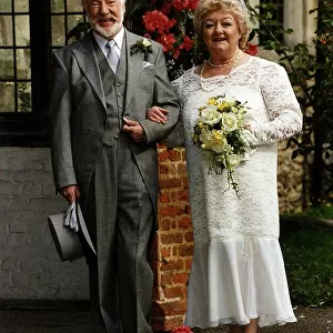 Joan Sims Actress and Actor Frank Middlemass in scene from the television series As Time