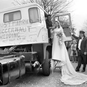 Jock Edwards with his bride, Jill Crawford, after their marriage at St Jock Edwards with his bride, Jill Crawford, after their marriage at St