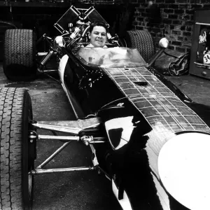 Jock Russell Scottish Racing Driver at wheel of Formula One car Circa 1972