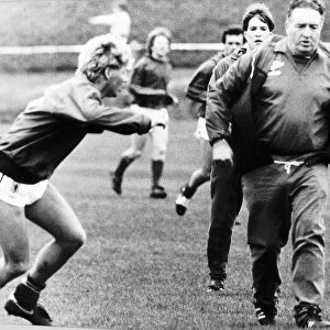 Jock Stein Scotland football manager during training, circa 1985