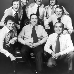 Jock Stein, with scottish players he has helped move into management, 21st September 1977 Jock Stein, with scottish players he has helped move into management, 21st September 1977