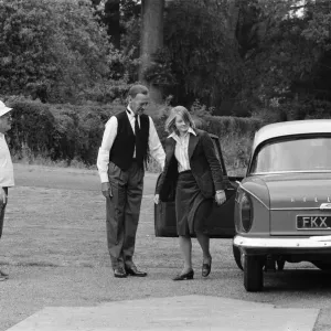 Jodie Foster and David Niven on the set of Candleshoe