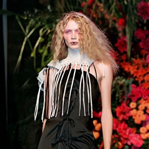Jodie Kidd Model September 1998 At London Fashion week on catwalk modeling clothes
