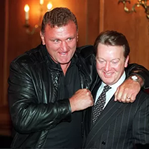 Joe Bugner with promoter Frank Warren before his fight with Scott Welch in Berlin
