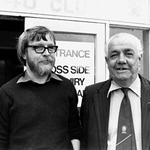 Joe Horrocks (l) of the Labour Party and Fred Gartside (r) Chairman at Moss Side Inquiry