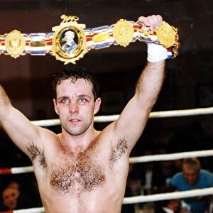 Joe Kelly 1992 boxer boxing at St Andrews boxing club Ronnie Carroll fight