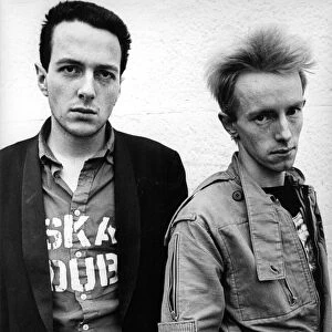 Joe Strummer (left) and Nicholas Headon members of the puck rock band The Clash after