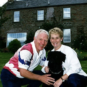 John Anderson Referee from the television programme Gladiators with wife Dorothy