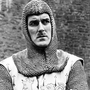 John Cleese filming the British comedy film "Monty Python and the Holy Grail"
