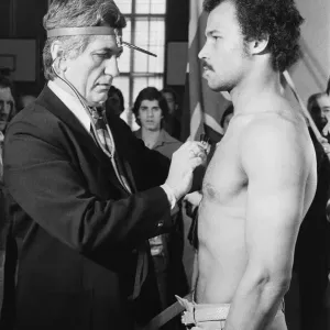 John Conteh vs Mate Parlov. WBC light-heavyweight title bout at Red Star Stadium John Conteh vs Mate Parlov. WBC light-heavyweight title bout at Red Star Stadium