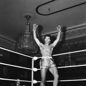 John Conteh vs Okacha Boubekeur at the Hotel cafe Royal, London, England