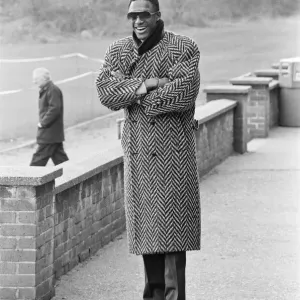 John Fashanu, pictured at training, as Wimbledon prepare for the 1988 FA Cup