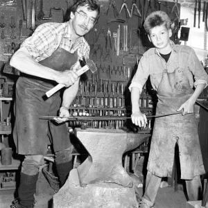 John Garland-Taylor and Son at Hatton Craft Centre Print 1989 John Garland-Taylor and Son at Hatton Craft Centre Print 1989