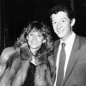 John Hurt British film actor and wife at airport in February 1985