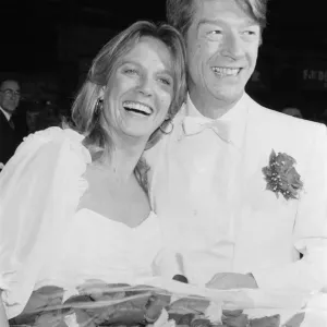 John Hurt and Donna Peacock at The Hit Premiere Print 1984