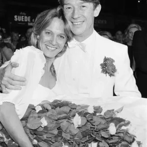 John Hurt and Bride at The Hit Premiere Print 1984