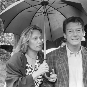 John Hurt with his wife Donna Peacock. John and Donna were married from 1984 to
