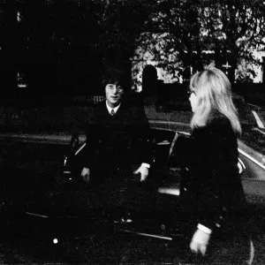 John Lennon and Cynthia at Brian Epstein Memorial Print
