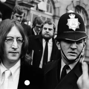 John Lennon at Marylebone Magistrates Court. He pleaded guilty to cannabis possession John Lennon at Marylebone Magistrates Court. He pleaded guilty to cannabis possession