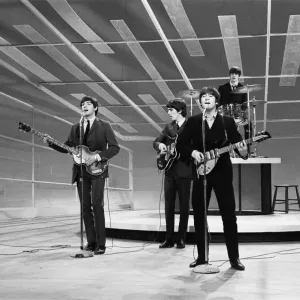 The Beatles Rehearse for Ed Sullivan Show Print 1964