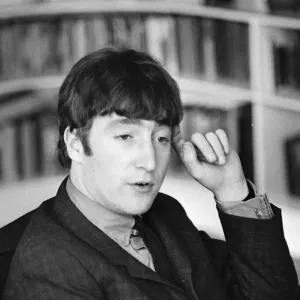 John Lennon pictured at the London residence of Daily Mirror John Lennon pictured at the London residence of Daily Mirror