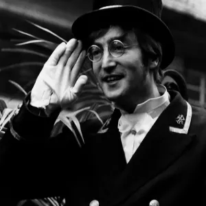 John Lennon played the part of a club commissionaire. Carnaby Steet during the filming of John Lennon played the part of a club commissionaire. Carnaby Steet during the filming of