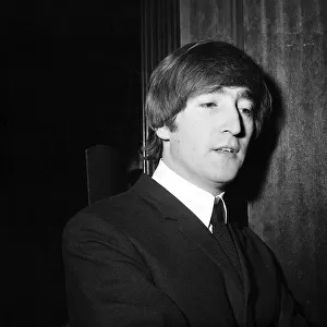 John Lennon at a press conference at the Gaumont State Cinema, Kilburn, London
