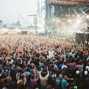 John Lennon Scholarship Concert held at Pier Head, Liverpool. Saturday 5th May 1990 John Lennon Scholarship Concert held at Pier Head, Liverpool. Saturday 5th May 1990