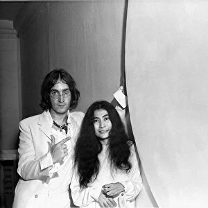 John Lennon with Yoko Ono at You are here art exhibition