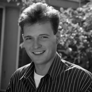 JOHN LESLIE, BLUE PETER PRESENTER 19 / 04 / 1989 JOHN LESLIE, BLUE PETER PRESENTER 19 / 04 / 1989