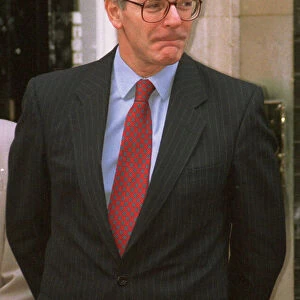 John Major outside No 10 Downing Street after having lunch with Mrs Bhutto 1994