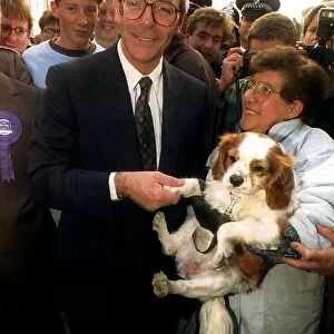 John Major Prime Minister in Yarm Market Newcastle 1992