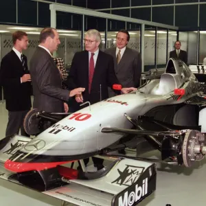 John Major at McLaren Headquarters Print, 18th March 1997