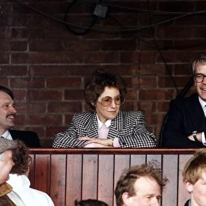 John Major and his wife Norma attend Huntingdon races on Easter Monday