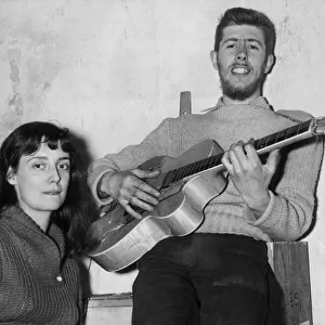 John Mayall aged 23 with his wife Pamela. He went on to form John Mayall