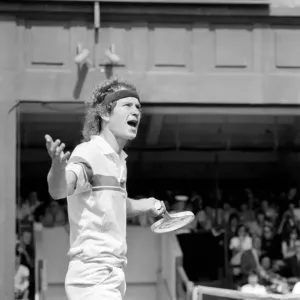 John McEnroe v Tom Gullikson, first round match at Wimbledon on Court Number One