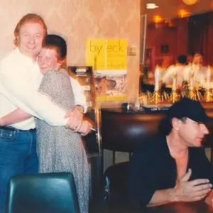 John Miles (left) singer / guitarist and Brian Johnson (right