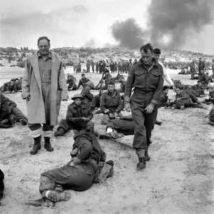 John Mills and Bernard Lee seen here during the filming of Dunkirk John Mills and Bernard Lee seen here during the filming of Dunkirk