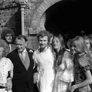 John Mills with Family at Son's Wedding Print, 1971