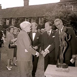 John Paul Getty Oil Billionaire attending an exhibition with unnamed man