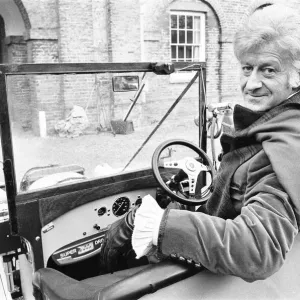 John Pertwee as Dr Who, seen with Bessie the Doctor John Pertwee as Dr Who, seen with Bessie the Doctor