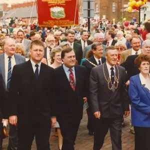 John Prescott walking in miners gala John Prescott walking in miners gala